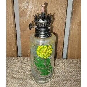 Vintage Oil Lamp Sunflower Lamplight Austria 6 In Base Only